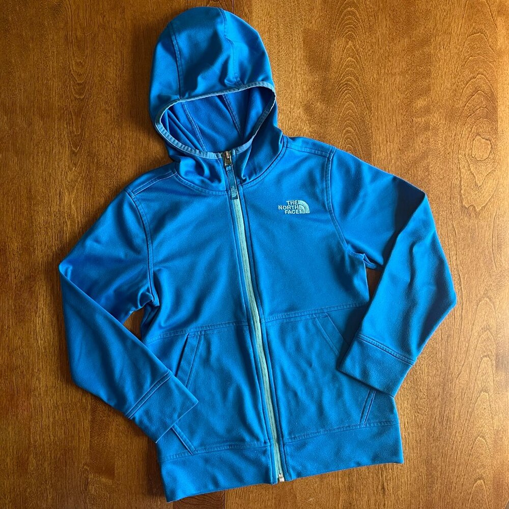 The North Face blue warm-up hoodie S 7/8